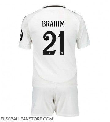 Real Madrid Brahim Diaz #21 Replik Heimtrikot Kinder 2024-25 Kurzarm (+ Kurze Hosen)